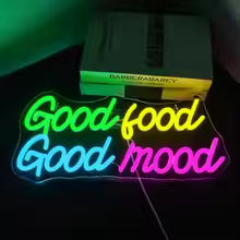 Good Food Good Mood Neon Sign