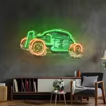 Car Neon Sign Car UV Print Shop Wall