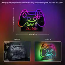 RGB Neon Gamer Sign – LED Mirror Wall Decor