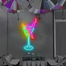 Sexy Martini Glass LED Sign