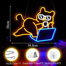 Computer Cat Neon Light Sign LED Neon