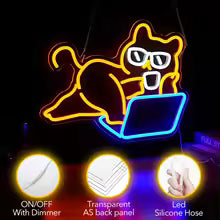 Computer Cat Neon Light Sign LED Neon