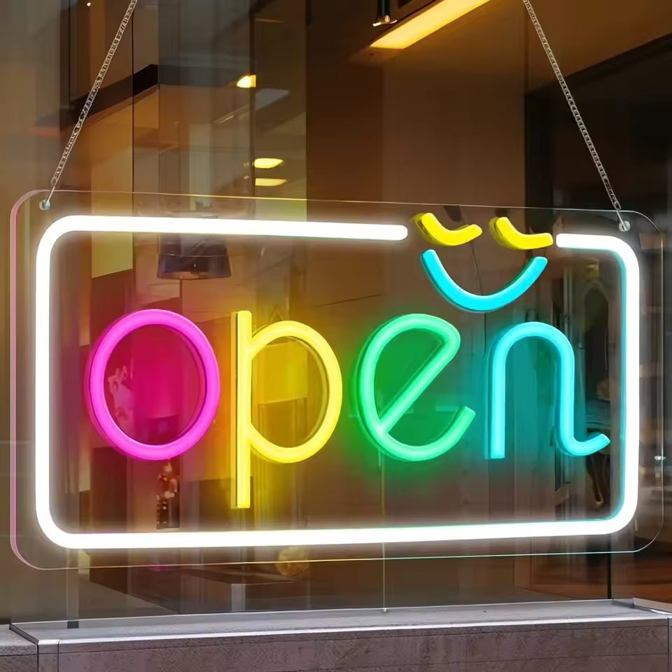 Open LED Neon Sign Business LED Neon