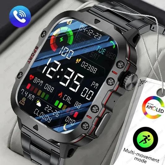 For Huawei Xiaomi 1.96 Inch Screen Smart Watch Mens Bluetooth Call 420 MAh Sport Waterproof Heartrate Blood Oxygen SmartWatch