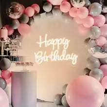 LED Happy Birthday Neon Sign