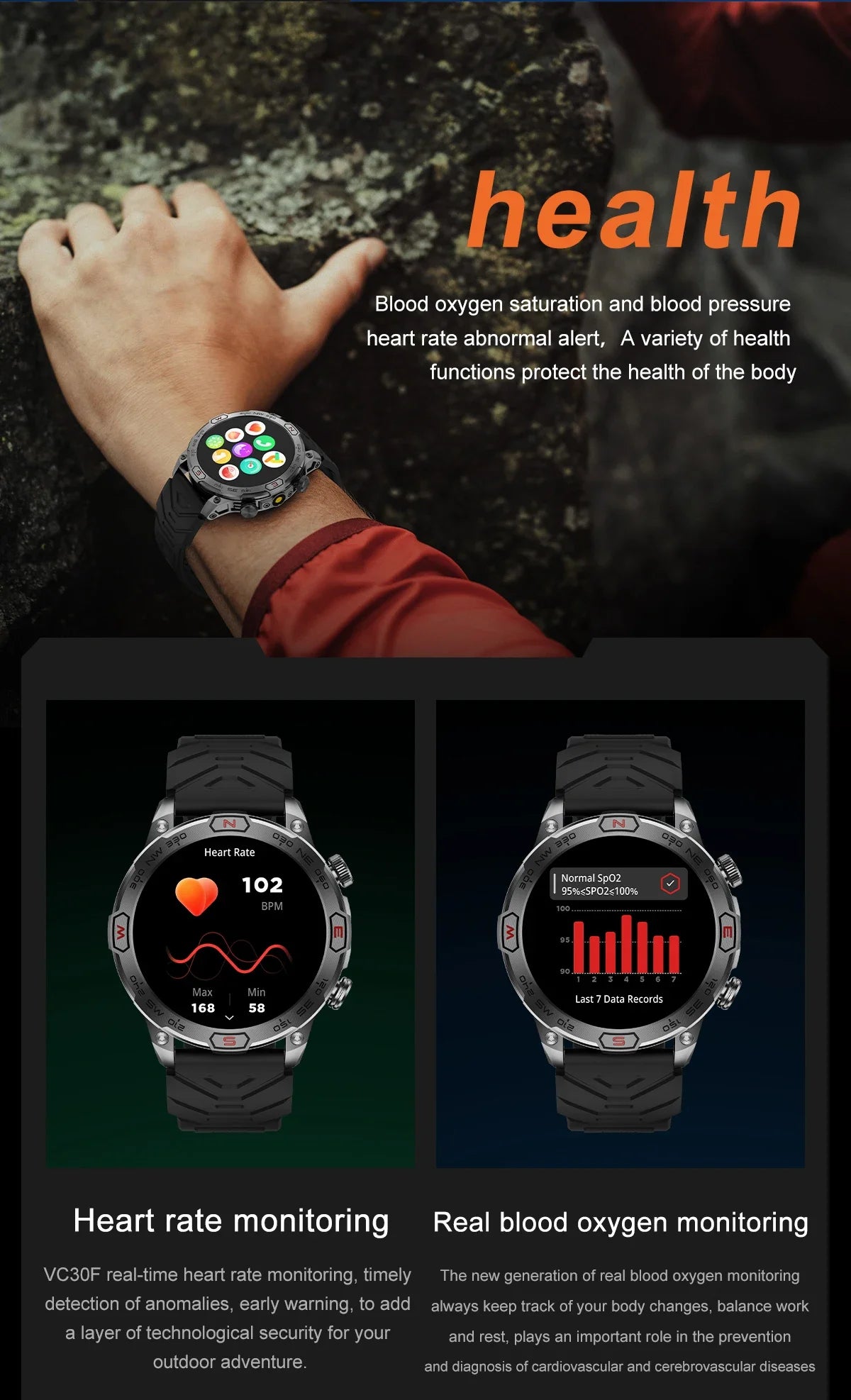 Outdoor Military Smart Watch