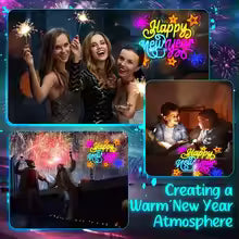 Retisee Happy New Year Neon