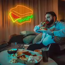 Burger and Sandwich Neon Sign