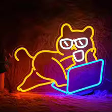 Computer Cat Neon Light Sign LED Neon