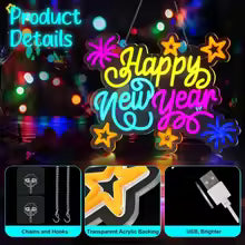 Retisee Happy New Year Neon