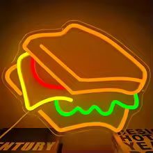 Burger and Sandwich Neon Sign