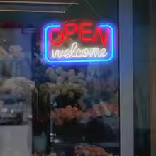 Open Welcome Neon Sign