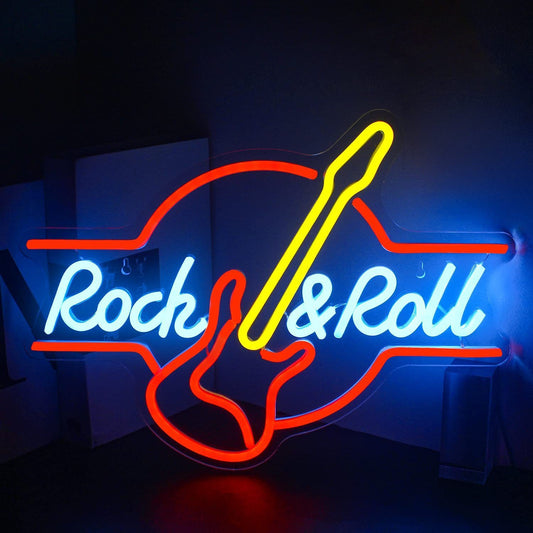 Led Neon Rock Roll Rock Band
