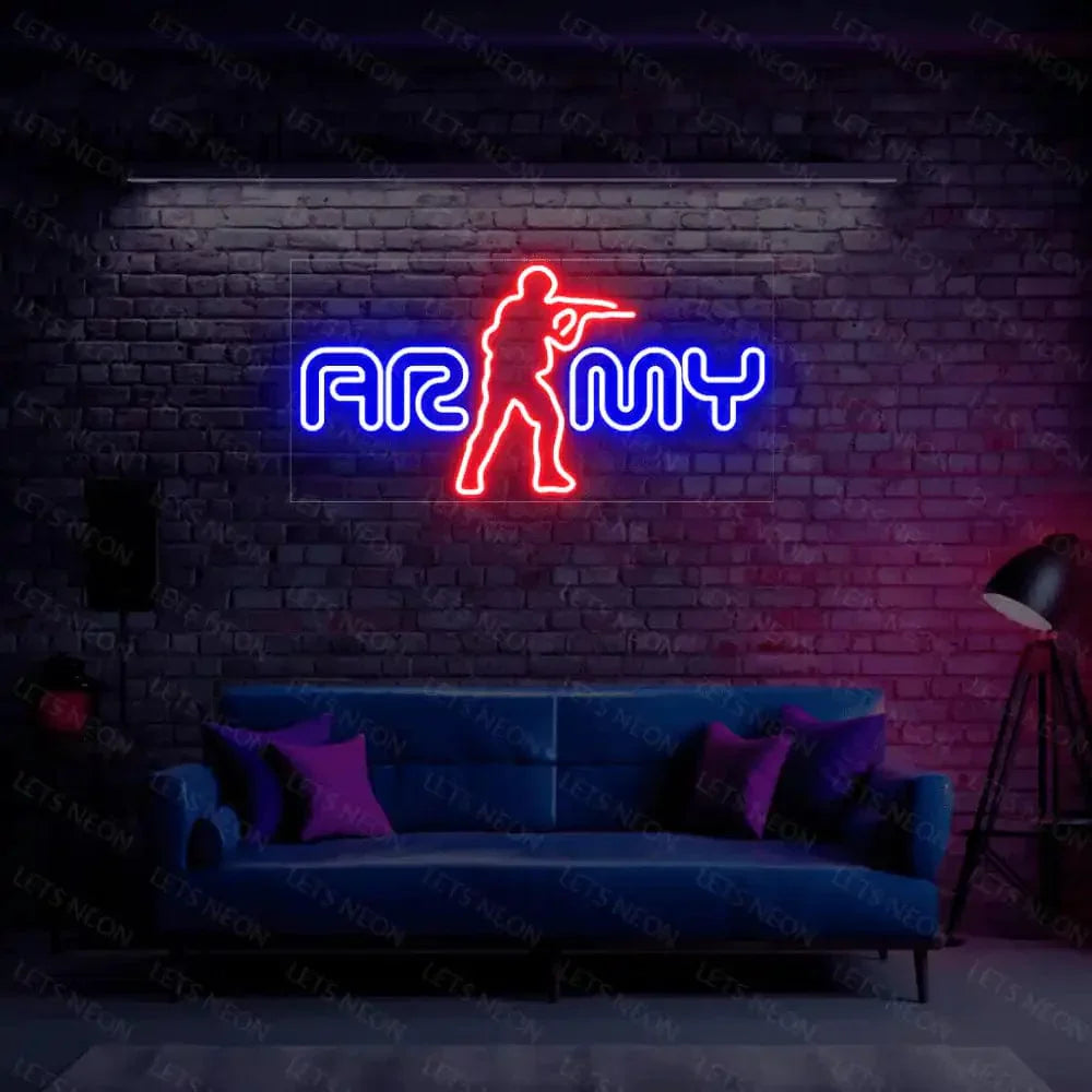 Army Neon Sign
