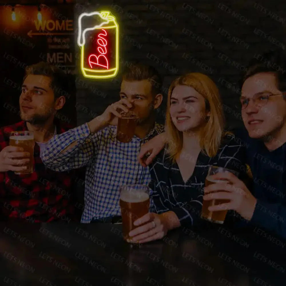 Can Beer Neon Sign