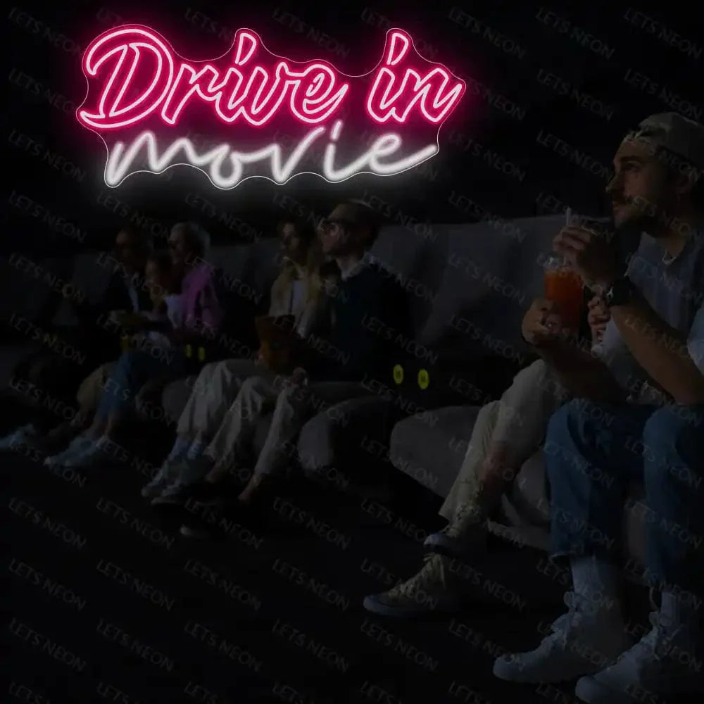 Drive In Movie Neon Sign
